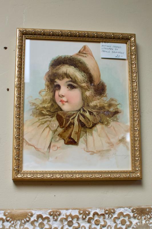 Antique framed lithograph by Francis Brundage