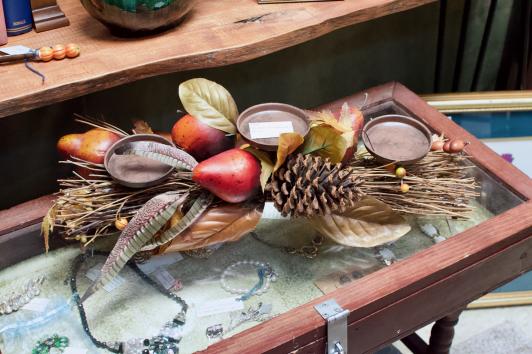 Vintage fall centerpiece / decor