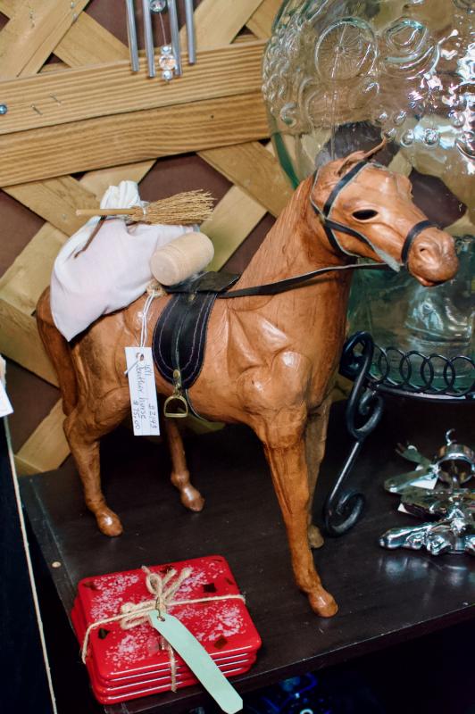 Leather horse