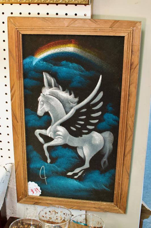 1970’s unicorn painting on velvet