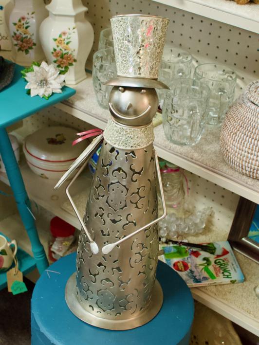 Large metal snowman