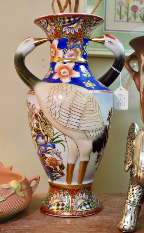 Vintage large Japanese satsuma style vase