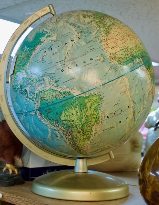Vintage world globe