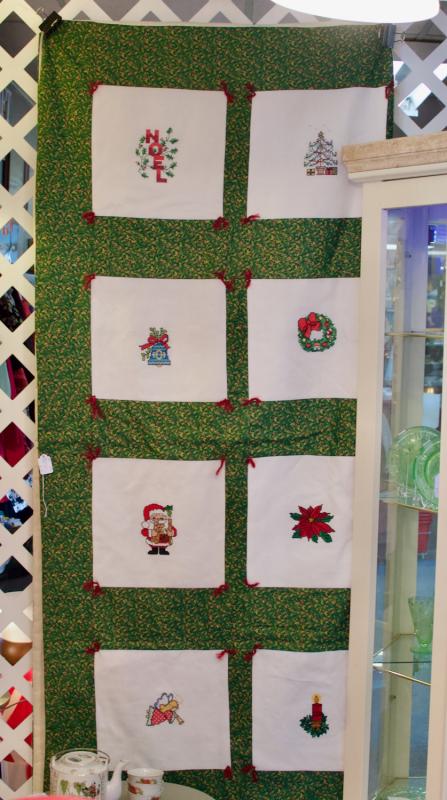 Hand made Christmas quilt