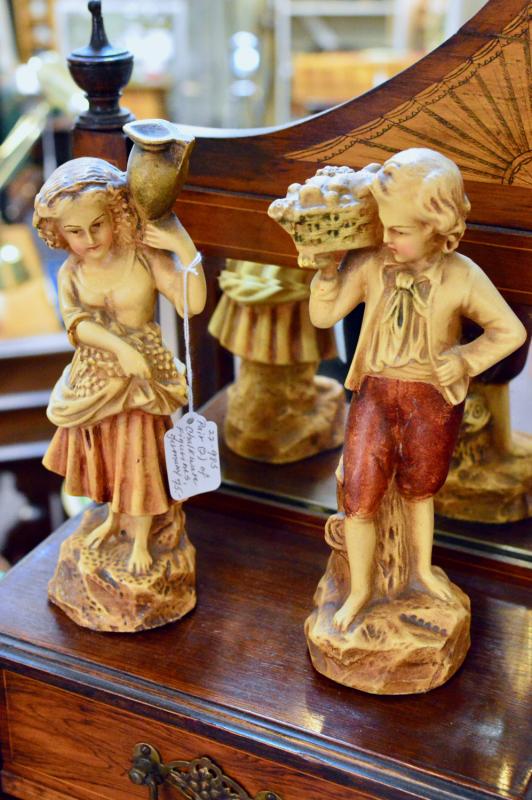 Pair of chalkware figurines, Germany
